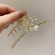 Ideer flower clip large hair clip back head hair clip autumn and winter 2022 new net red girl hair accessories hair clip gift G0102 golden flower hanging bead clip Ideer flower clip large hair clip back head hair clip autumn and winter 2022 new net red girl hair accessories hair clip gift G0102 golden flower hanging bead clip