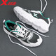 Xtep men's shoes sports shoes men's autumn and winter leather mesh shoes shock absorption new running shoes running shoes casual shoes men's sports shoes bag white gray green 41 Xtep men's shoes sports shoes men's autumn and winter leather mesh shoes shock absorption new running shoes running shoes casual shoes men's sports shoes bag white gray green 41