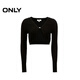 Nur 2023 neuer Winterstil vielseitiger unregelmäßiger Strickjacken V-Ausschnitt Kurzer Pullover für Frauen 12343A015 H1Z Black M. Nur 2023 neuer Winterstil vielseitiger unregelmäßiger Strickjacken V-Ausschnitt Kurzer Pullover für Frauen 12343A015 H1Z Black M.