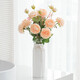 Liang Sheng, artificial peony, fake flowers, home living room decoration, dried flowers, table decoration, rose bouquet, wedding vase, flower arrangement, ceramic vase, floral set, Western peonies: 5 off-white Liang Sheng, artificial peony, fake flowers, home living room decoration, dried flowers, table decoration, rose bouquet, wedding vase, flower arrangement, ceramic vase, floral set, Western peonies: 5 off-white