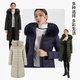 Jieao down jacket women's white duck down fox fur collar winter coat winter women's over-the-knee down jacket 7981028 7220#beige 170/L Jieao down jacket women's white duck down fox fur collar winter coat winter women's over-the-knee down jacket 7981028 7220#beige 170/L