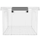 SPACEXPERT nearly right-angle hand-raised transparent plastic storage box 30L three mask storage box Lego toy storage box SPACEXPERT nearly right-angle hand-raised transparent plastic storage box 30L three mask storage box Lego toy storage box