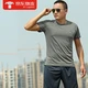 Summer fitness suit men's short-sleeved training suit summer shorts physical training training short-sleeved round neck quick-drying t-shirt men's gray single top 165-170/92-96 Summer fitness suit men's short-sleeved training suit summer shorts physical training training short-sleeved round neck quick-drying t-shirt men's gray single top 165-170/92-96