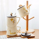 Jingdongjia Coffee Mug With Lid Spoon Fawn Ceramic Coaster Cup Female Home Water Cup Student Couple Breakfast Milk Cup Gift Box Giraffe-A Jingdongjia Coffee Mug With Lid Spoon Fawn Ceramic Coaster Cup Female Home Water Cup Student Couple Breakfast Milk Cup Gift Box Giraffe-A