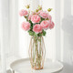 Liang Sheng, artificial peony, fake flowers, home living room decoration, dried flowers, table decoration, rose bouquet, wedding vase, flower arrangement, ceramic vase, floral set, Western peonies: 5 off-white Liang Sheng, artificial peony, fake flowers, home living room decoration, dried flowers, table decoration, rose bouquet, wedding vase, flower arrangement, ceramic vase, floral set, Western peonies: 5 off-white