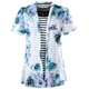 Fumama 2018 Summer New Fashion Lace Neck Real Two-Piece T-Shirt TT1272T010103 Blue 2X Fumama 2018 Summer New Fashion Lace Neck Real Two-Piece T-Shirt TT1272T010103 Blue 2X