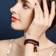 Shiyue Jewelry 5mm Wine Red Three Rings Garnet Bracelet Bracelet Crystal Agate Valentine's Day Gift Shiyue Jewelry 5mm Wine Red Three Rings Garnet Bracelet Bracelet Crystal Agate Valentine's Day Gift