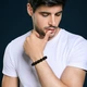 Shiyue jewelry black agate bracelet men's 14mm men's crystal agate accessories Shiyue jewelry black agate bracelet men's 14mm men's crystal agate accessories