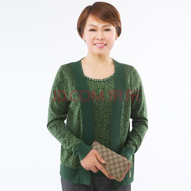 老年<em>春秋装女外套中年</em>女士<em>春秋装</em>假两件套妈妈