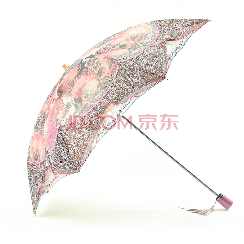 宝丽姿 超强防紫外线<em>女士太阳伞</em> 奢华蕾丝亮片