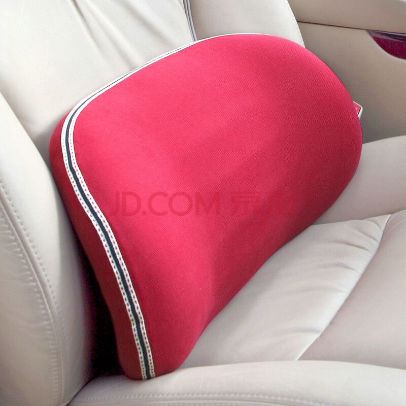 淇淇D-K记忆棉车用腰靠 夏季腰枕 纯棉靠背腰垫靠枕 汽车靠垫 腰靠垫 红色图片\/大图欣赏 - 智购网网购大全
