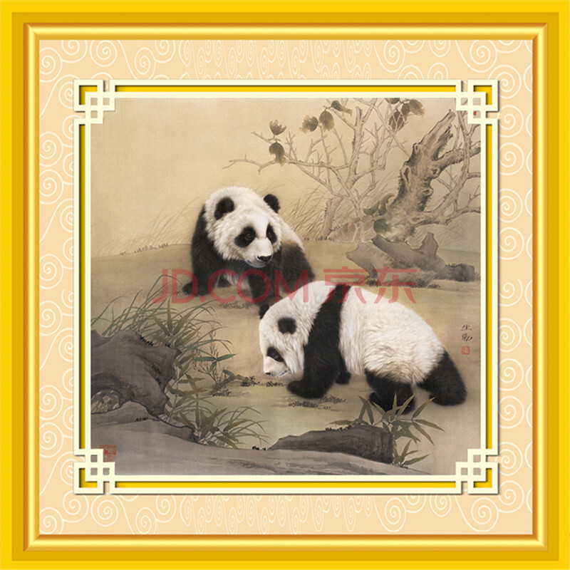 淘淘佰度(TTBD)十字绣 钻石画 动物 大熊猫2 尺