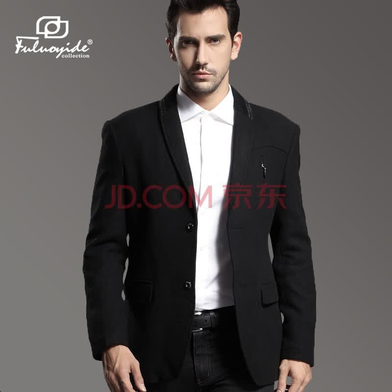 <em>男士</em>秋冬休闲<em>西服</em> 羊毛<em>单件</em>商务<em>西装外套</em> 毛呢