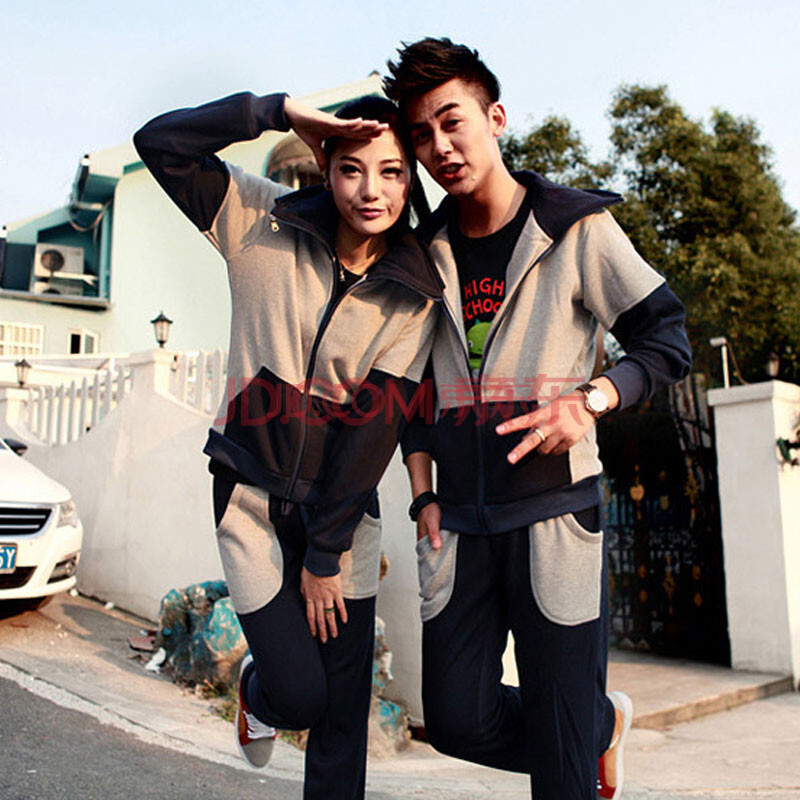 <em>货到付款</em> 秋冬季新款 男女晨练跑步休闲情侣装