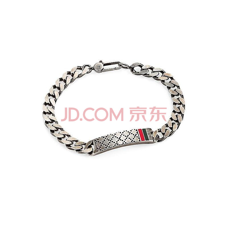 古驰gucci 男式手链 sterling silver q00113478 19cm