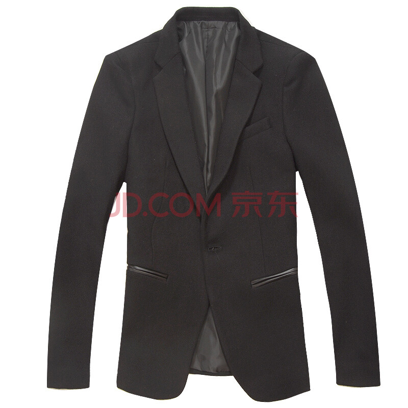 男士加厚呢料西装 黑色男便服单西 韩版修身潮