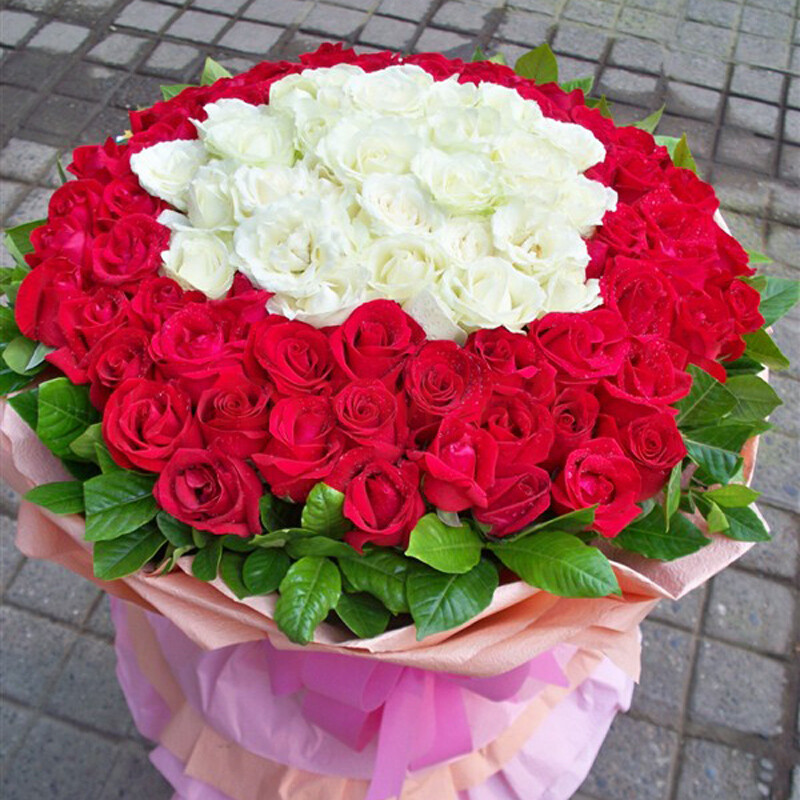 99朵红玫瑰鲜花花束上海鲜花速递求婚订花生