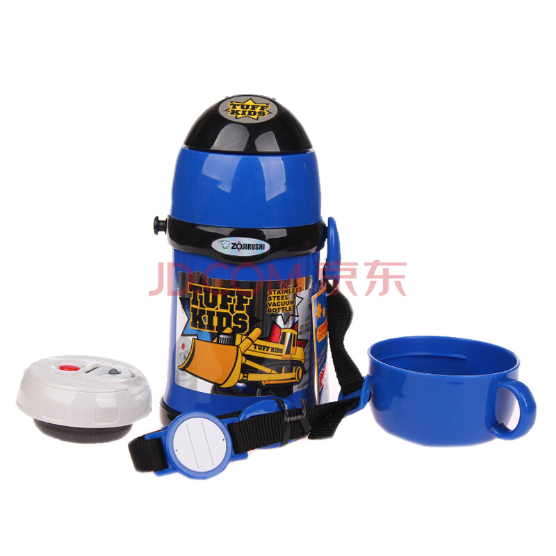 象印双盖儿童保温杯 水杯 吸管杯 AA蓝色图片