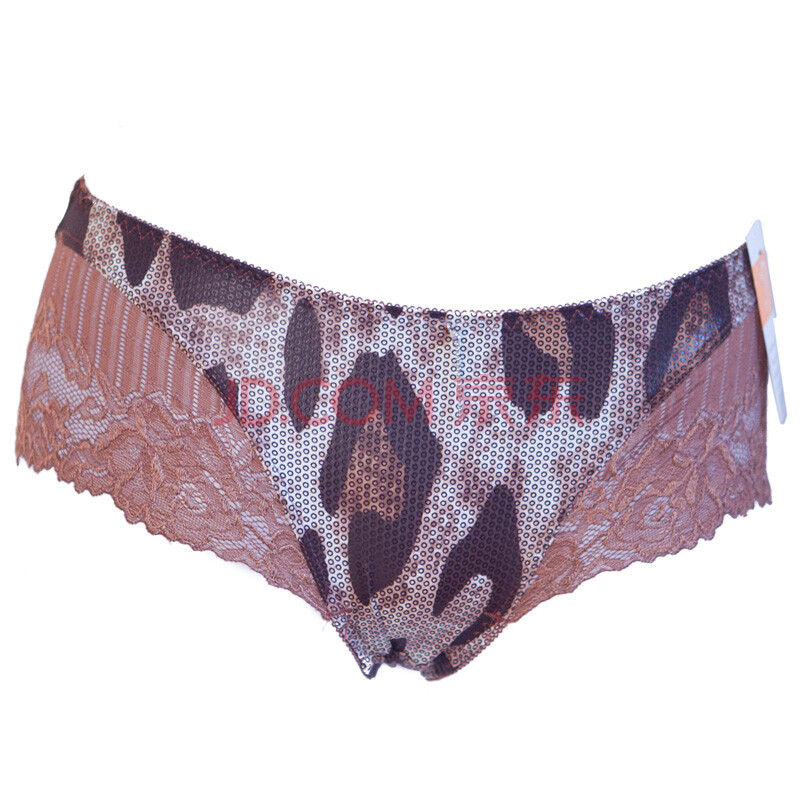 赏心shangxin 低腰超薄蕾丝女士三角裤 性感豹纹内裤