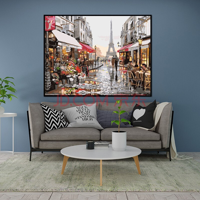 chenistory 数字油画diy可爱动物手绘填色油彩画家居客厅装饰画懒人