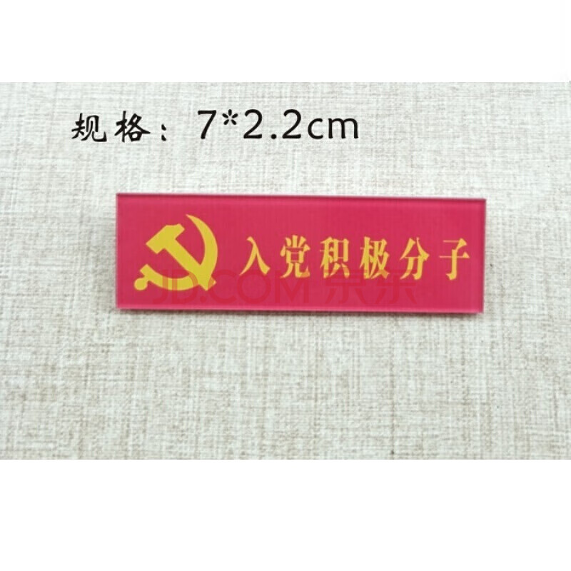 定制定做定做亚克力胸牌入党积极分子 党员发展对象 为人民服务工作牌