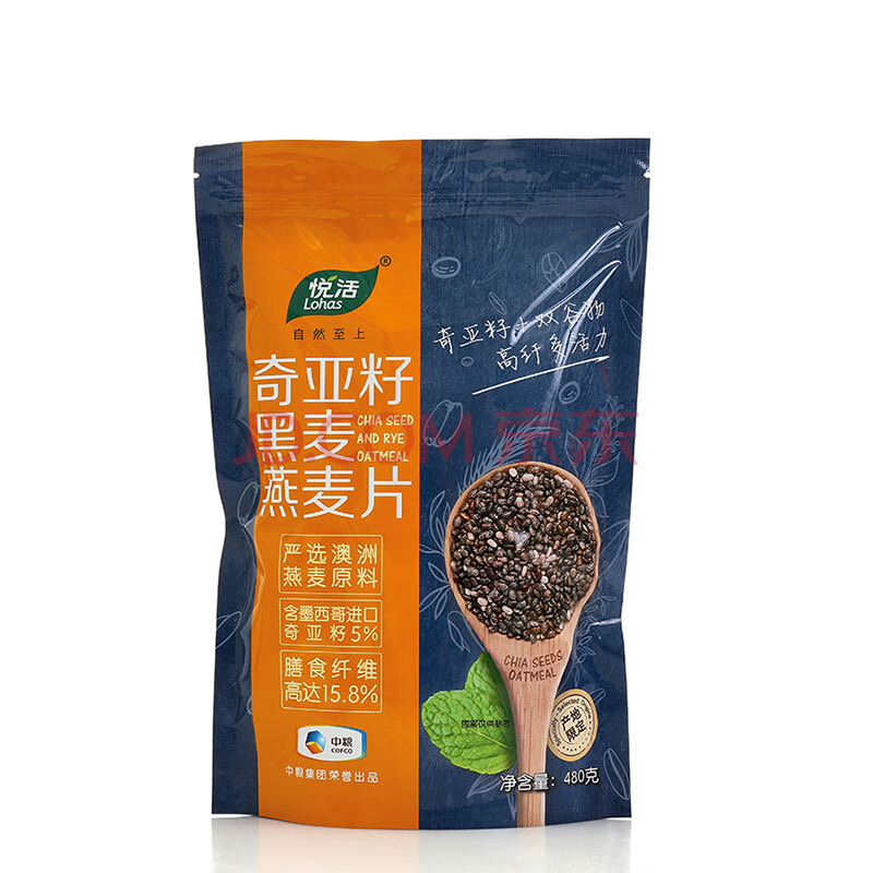 悦活奇亚籽黑麦燕麦片480g