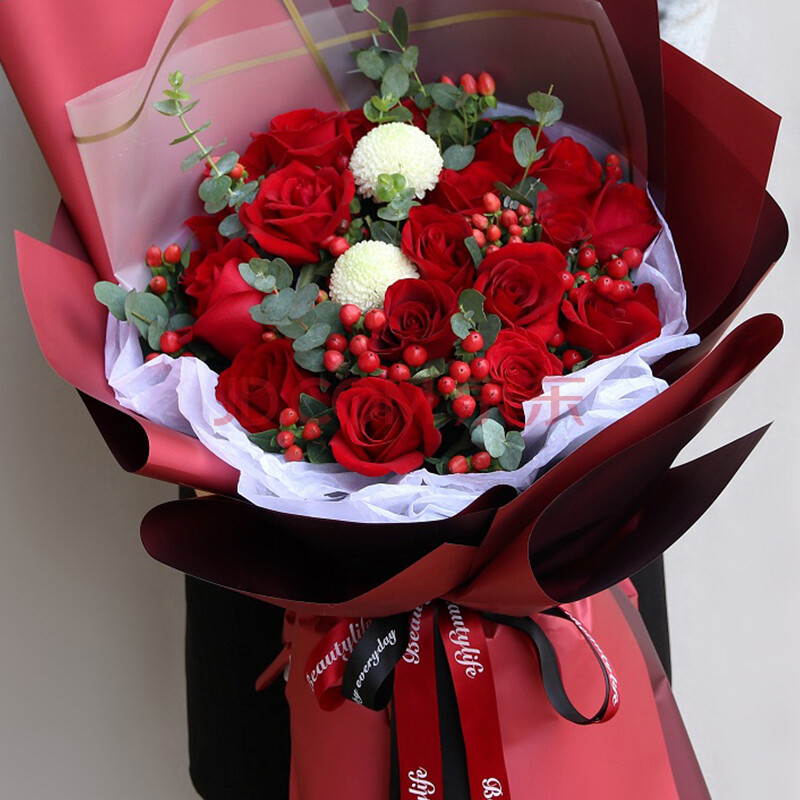 缤朵花艺 520红玫瑰鲜花速递同城送花束配送真花送女生女友老婆恋人