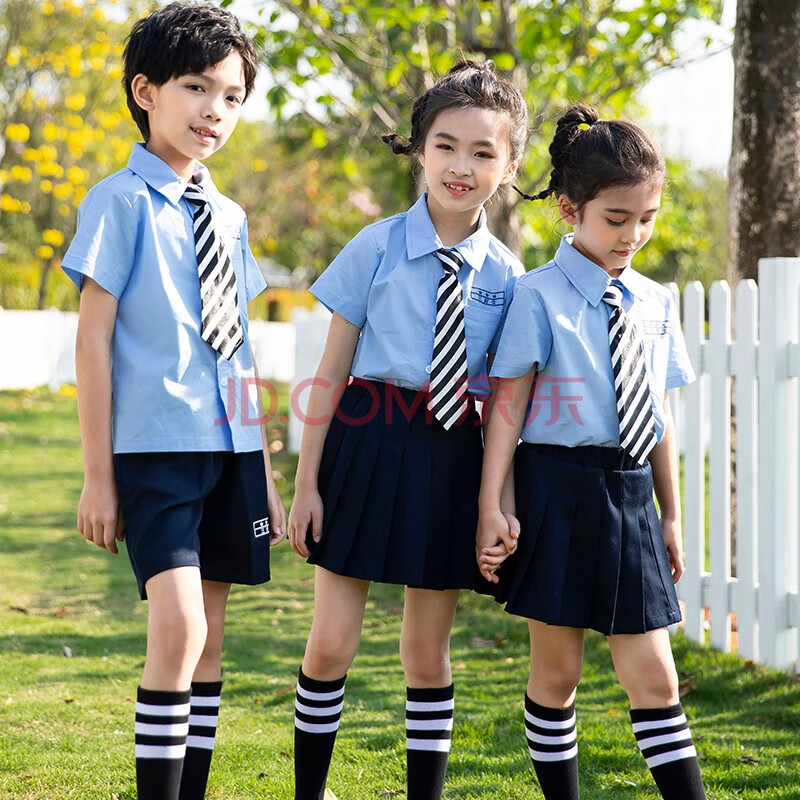 小学生校服夏装套装短袖衬衫幼儿园园服2020新款夏季英伦风儿童班服