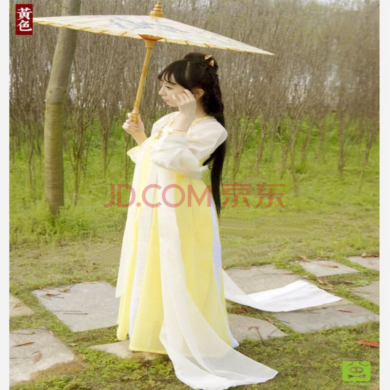 古装衣服女装仙女清新淡雅广袖留仙裙学生齐胸襦裙大袖衫女汉服s 白小
