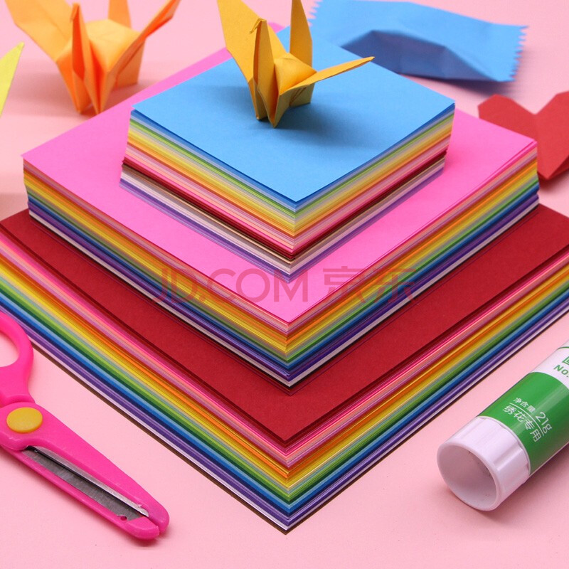 纸鹤折叠纸 折纸套装正方形彩色彩纸手工制作材料幼儿