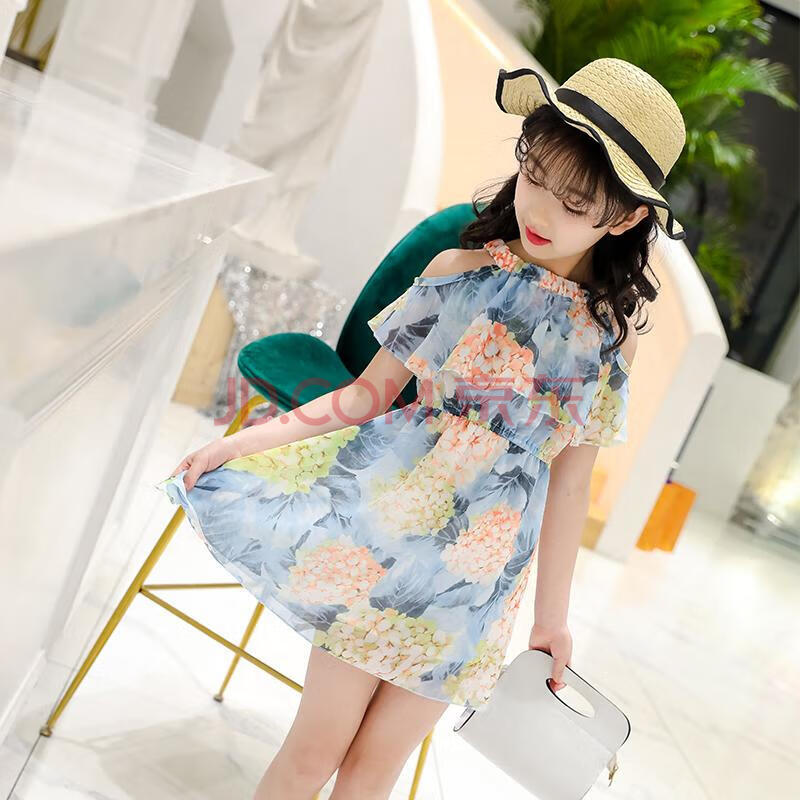 helichong女童裙子2020新款小女孩衣服洋气可爱时尚夏秋装儿童雪纺
