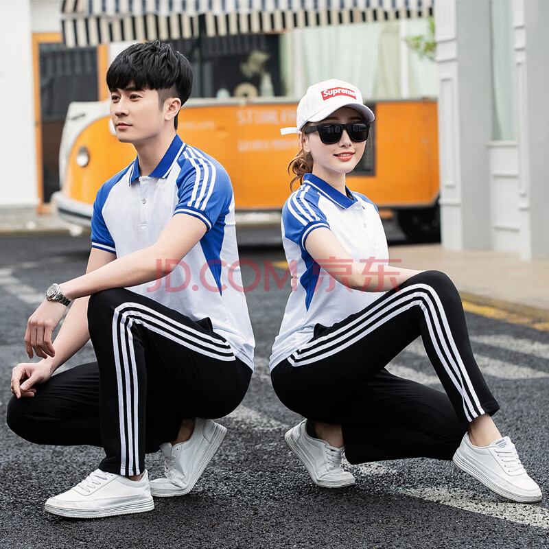 2020初中学生校服套装初一学生夏装纯棉班服男女高中生大码短袖运动服