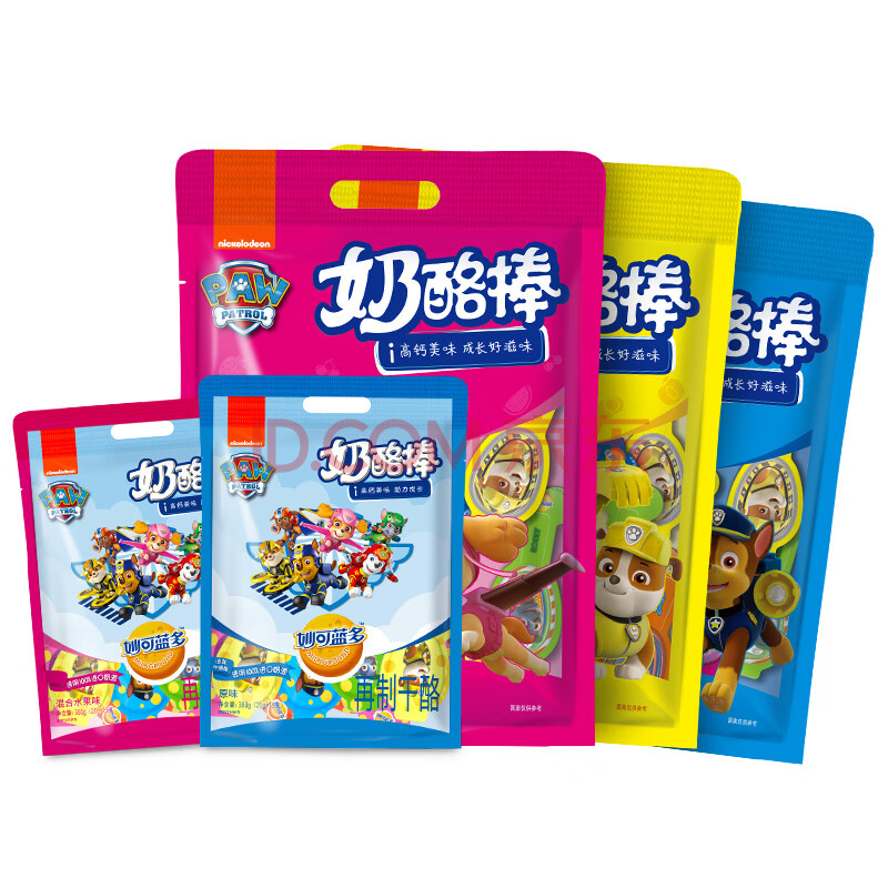 妙可蓝多汪汪队奶酪棒儿童高钙零食芝士棒棒奶酪原味水果果粒880g