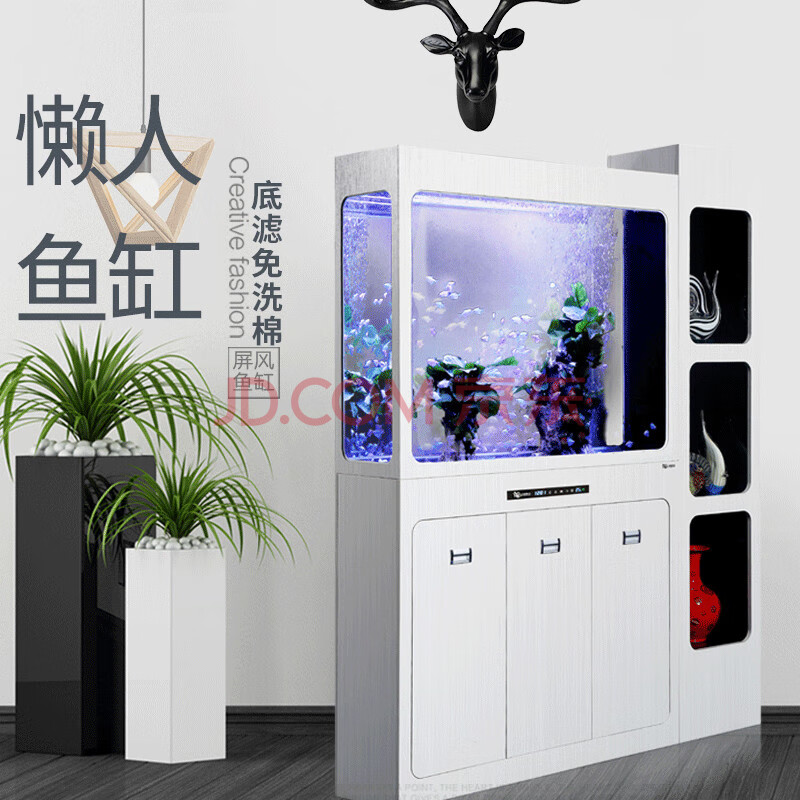 鱼缸隔断柜客厅进门屏风玄关柜鞋柜一体现代简约创意隔断柜酒柜 尺寸