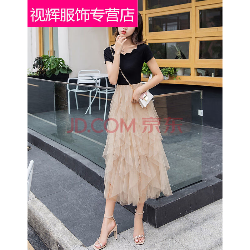 官网上新蛋糕裙连衣裙女长款夏季2020新款大码流行多层次超仙甜美网纱