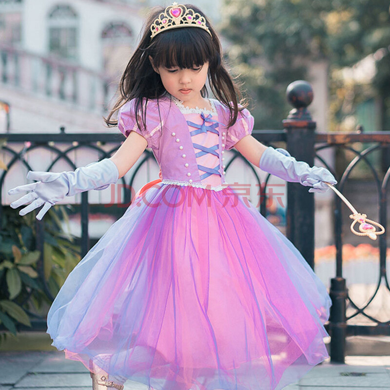 小女孩的梦幻公主梦新款女童索菲亚公主裙苏菲亚圣诞节六一儿童节演出