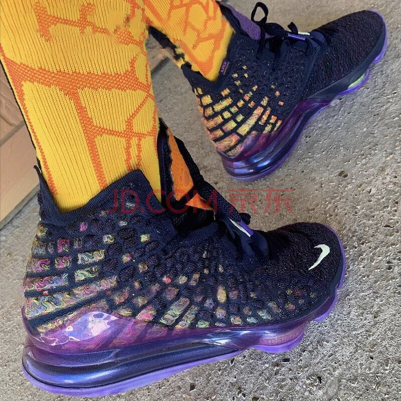 耐克nike lebron詹姆斯17代 lbj17 白金全明星涂鸦实战男子篮球鞋 全