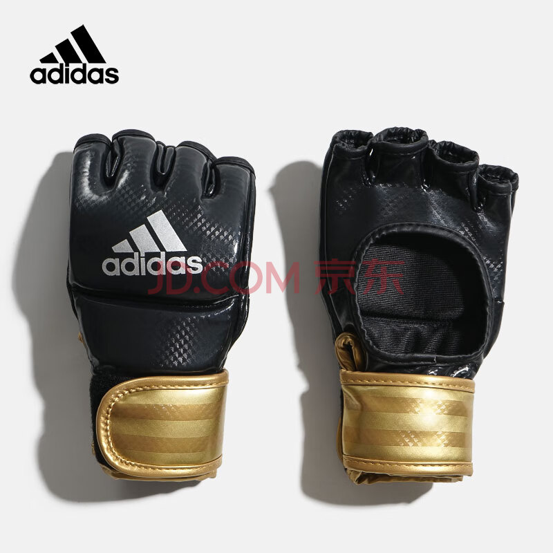 adidas阿迪达斯半指拳套mma综合格斗ufc搏击沙袋训练分指拳击手套 黑