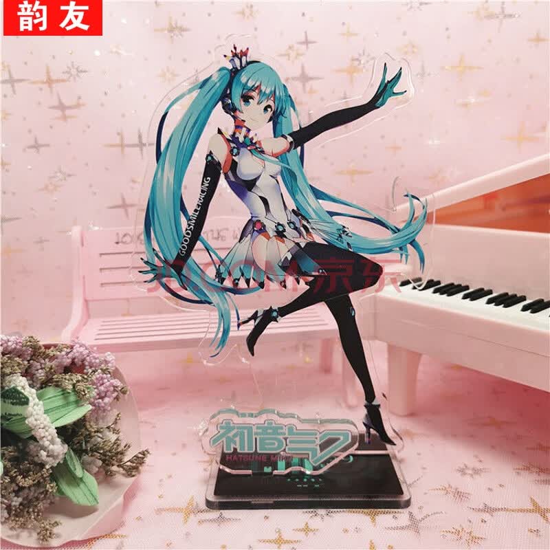 初音未来手办周边新款洛天依初音未来动漫周边亚克力立牌手办摆件花嫁