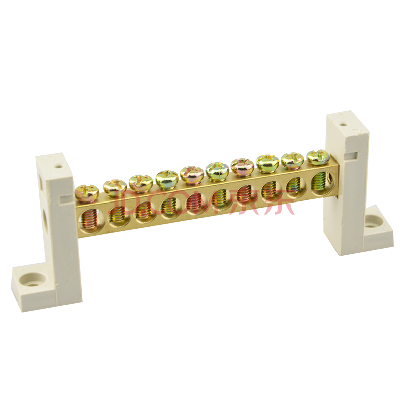 德力西七字零线排 接端子排10位 10孔桥型零线排 铜排零线 接线排