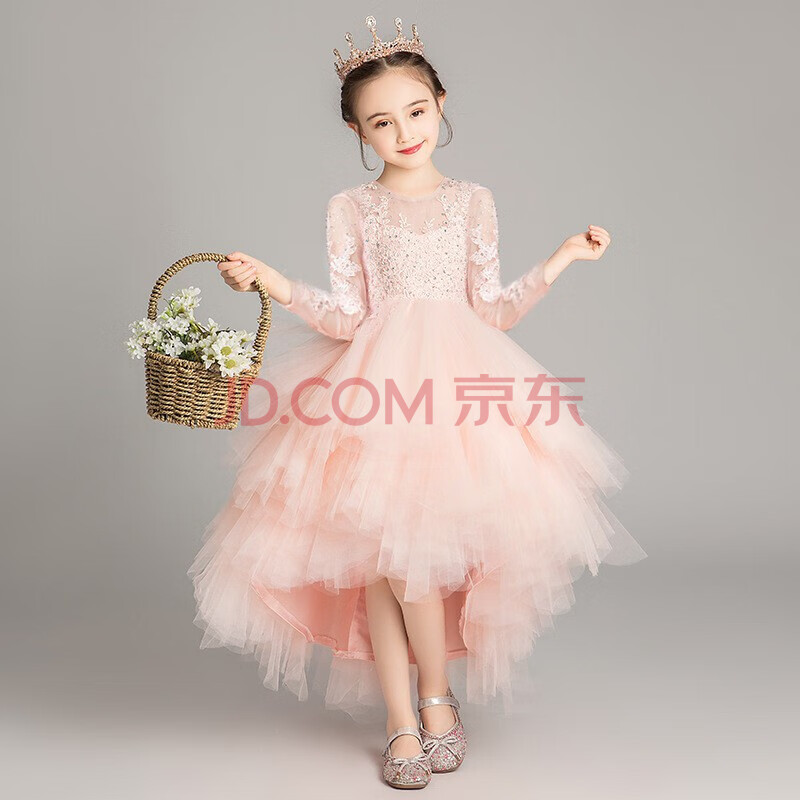 儿童晚礼服主持人演出服婚礼花童纱裙公主裙女童蓬蓬纱花童走秀婚纱
