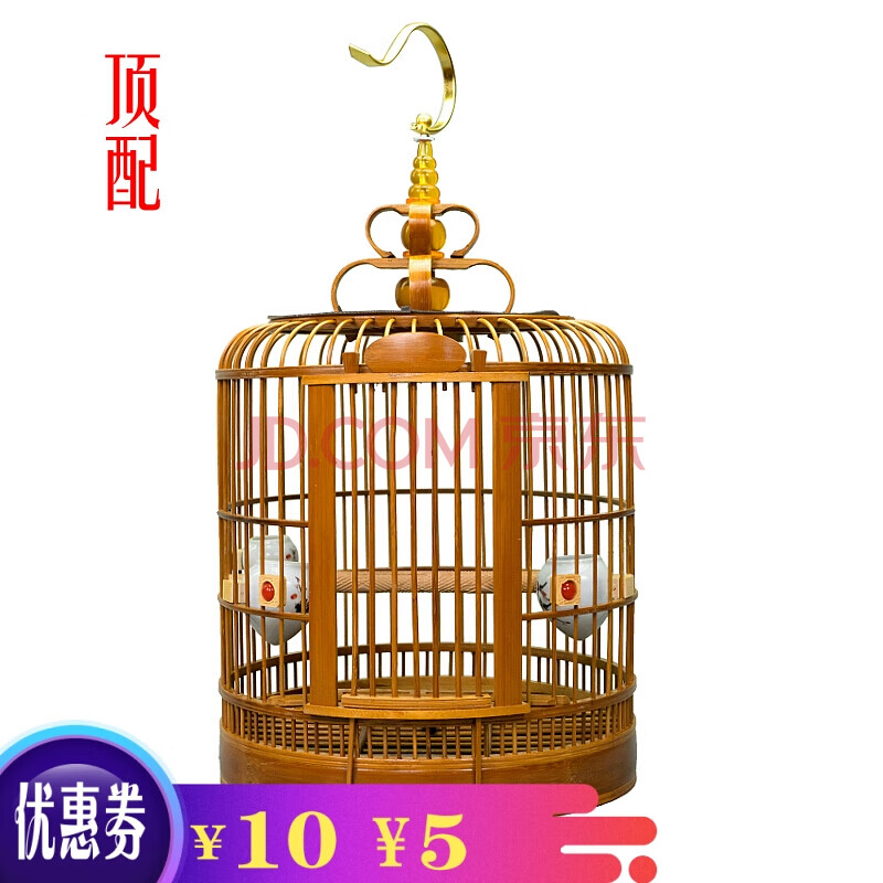 鸟笼新款川笼成都画眉鸟笼竹精品全套大号八哥竹制鸟笼贴青名家鸟笼子