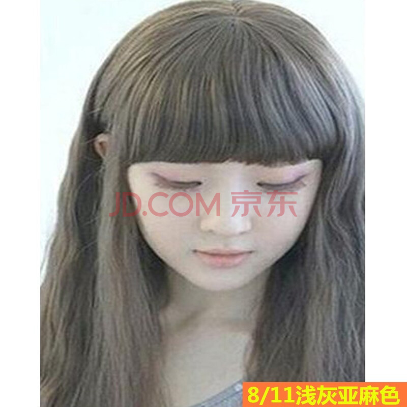 膏染发剂植物黑色染膏棕色系列遮白发男士女士自己染 8/11浅灰亚麻色