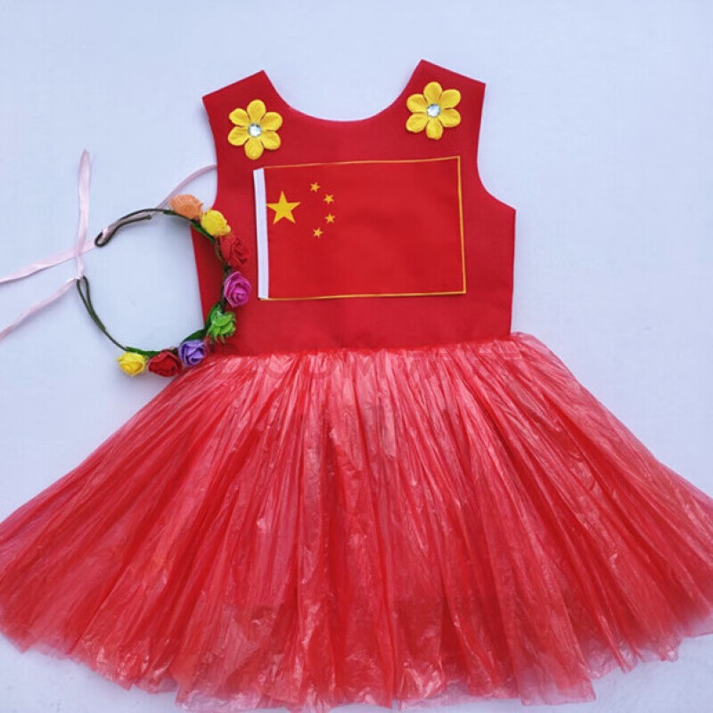 儿童环保走秀服装时装手工自制创意亲子服装儿童时装秀diy材料手工