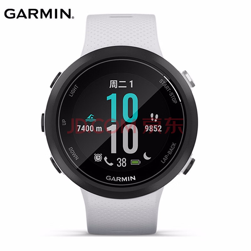 佳明garmin智能手表swim2卵石白专业泳者水下腕式心率进阶游泳数据gps