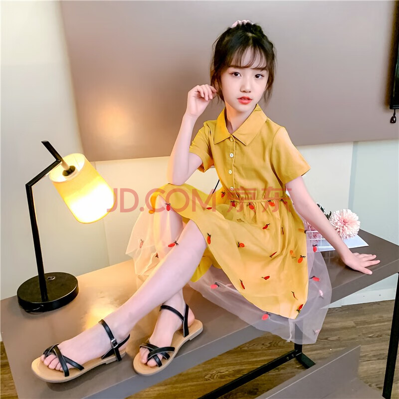 夏装2020新款套装裙4-12岁洋气连衣裙大童公主裙子夏季小女孩衣服潮