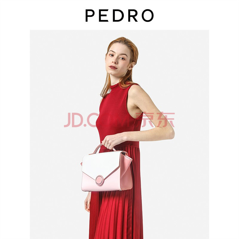 pedro牛皮女包拼色圆环链条包 翅膀包 单肩包 手提包pw2-56610001
