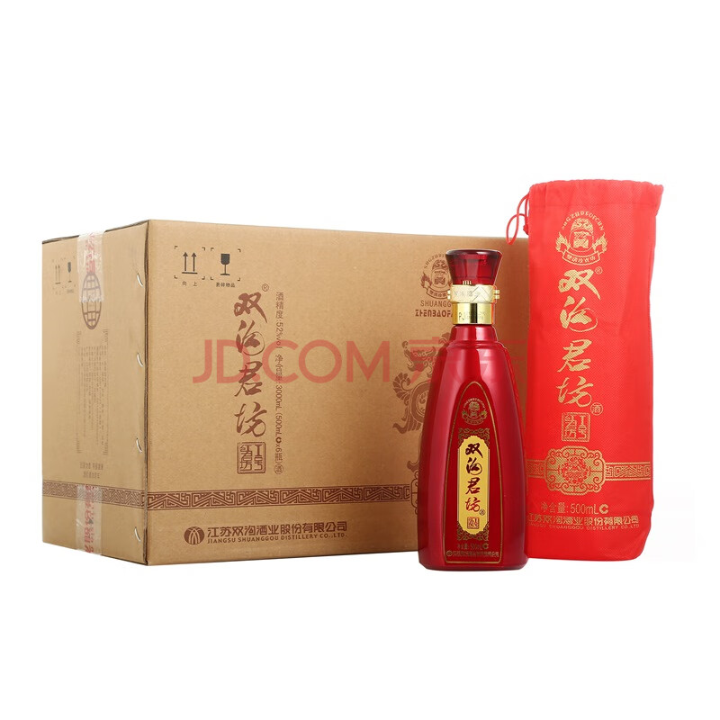双沟 珍宝坊 红君坊 i号 52度 整箱装高度白酒 500ml*6瓶 简约装 口感