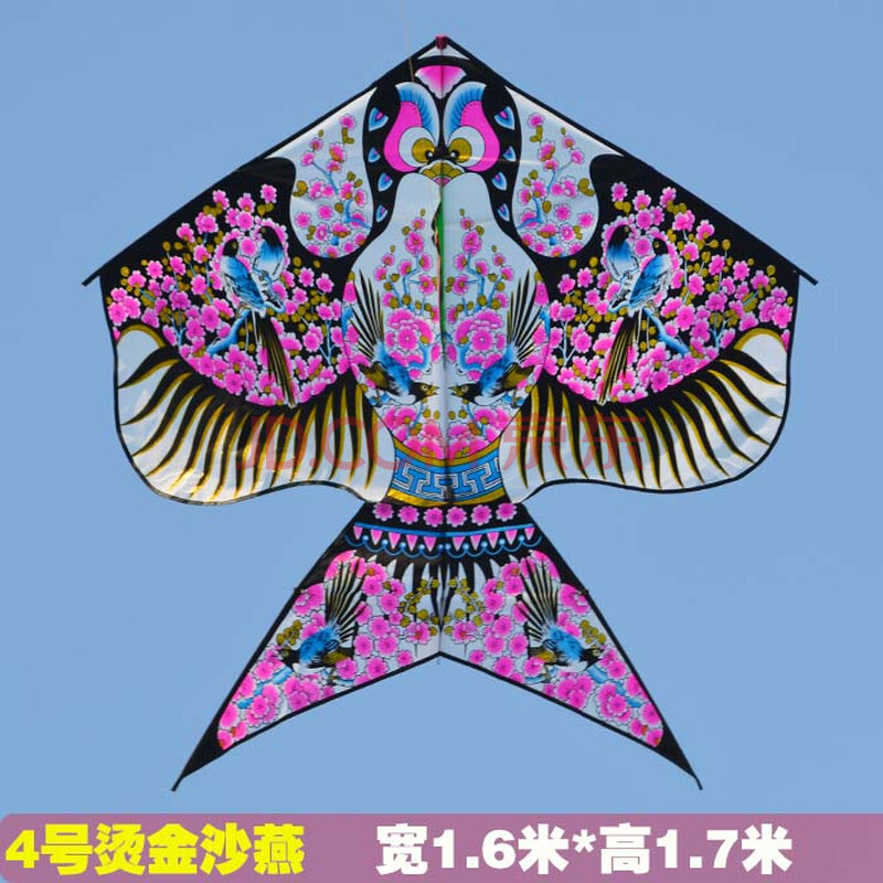 蚁族yizu潍坊风筝批发沙燕烫金燕子风筝装饰促销活动13米18米4号烫金