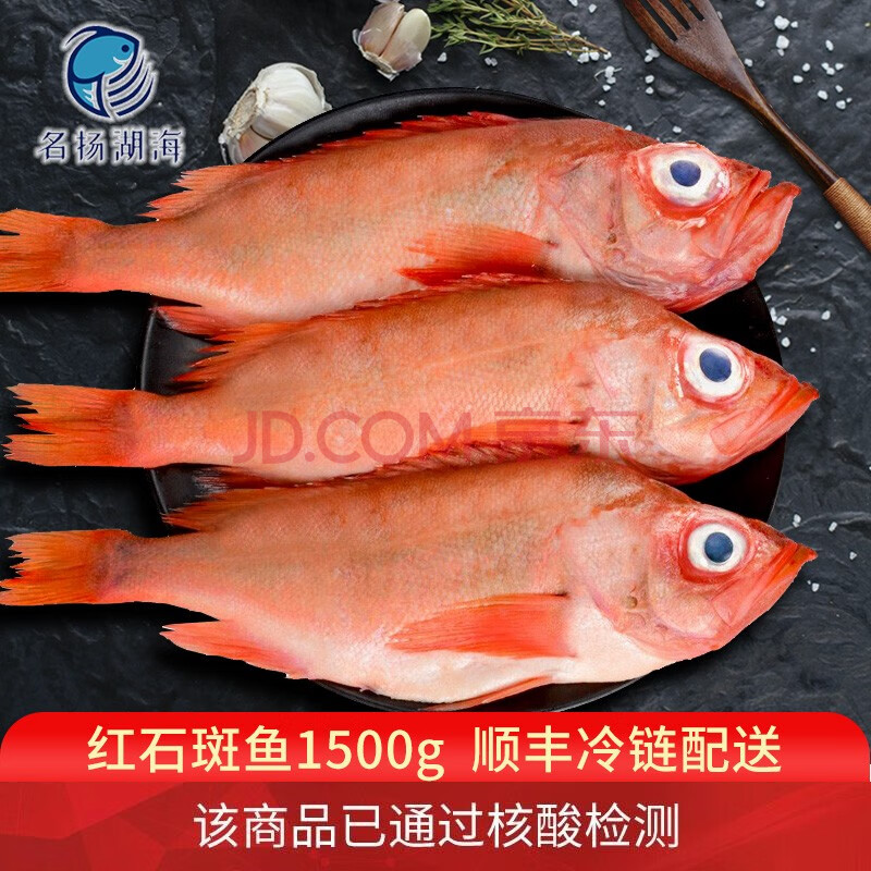 大号红石斑鱼 新鲜大眼富贵鱼深海鱼 1500g 海鲜水产 生鲜鱼类 健康轻